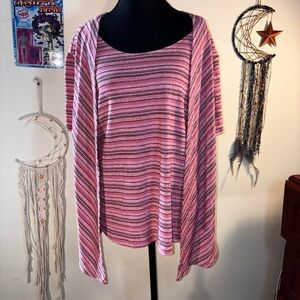 Striped Pink Women's Blouse